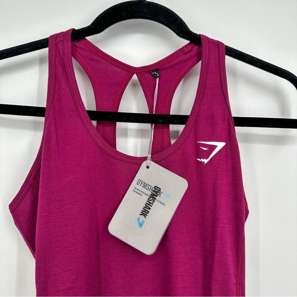 NWT Gymshark Tempo Vest Plum Purple Workout Tank Top Racerback Womens Size XS - Picture 2 of 4